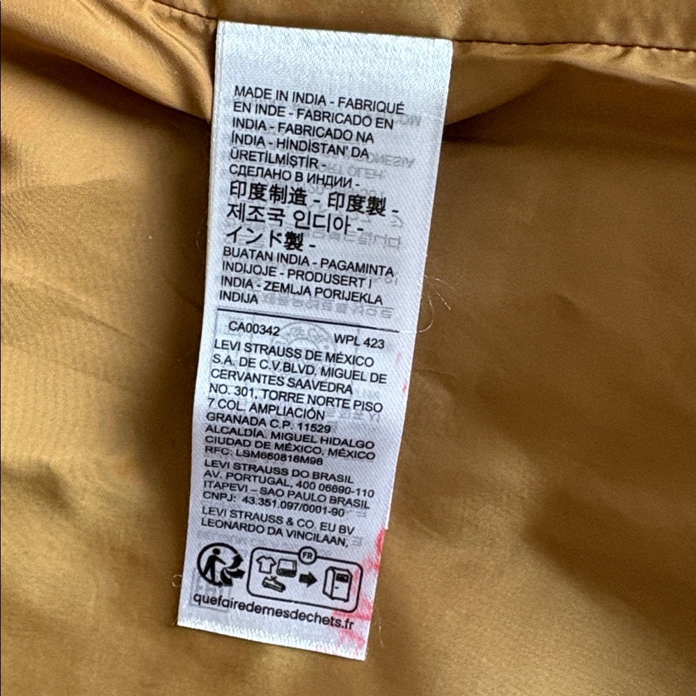 Levi's NWT Canvas Barn Jacket Medium Tan Corduroy Chore Coat - Picture 8 of 12